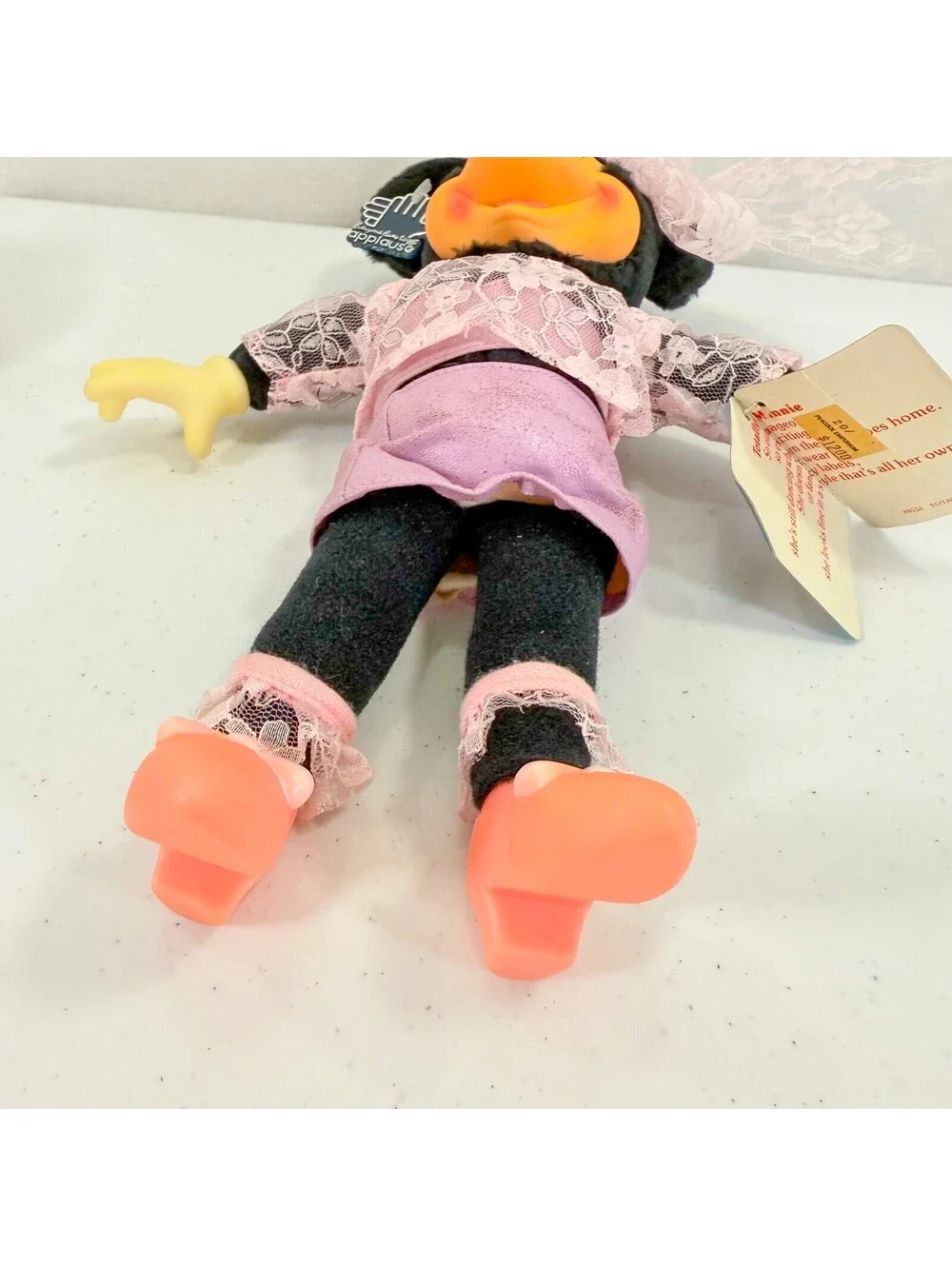 1986 Disney Totally Minnie Doll Applause #8534 Vinyl Head RARE MINI SKIRT & LACE